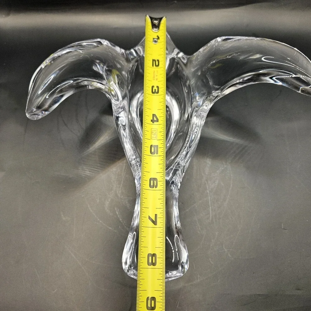 Vtg 1980's Princess House Lead Crystal Dove‎ Bird Voltive Candle Holder